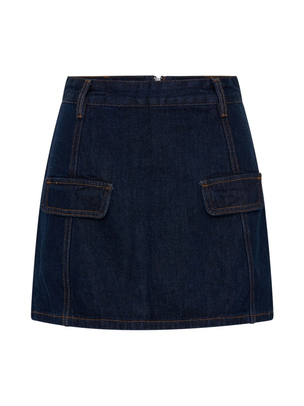 Women’s MESHKI Rosalyn mini denim skirt- indigo blue. Size medium - Picture 2 of 8